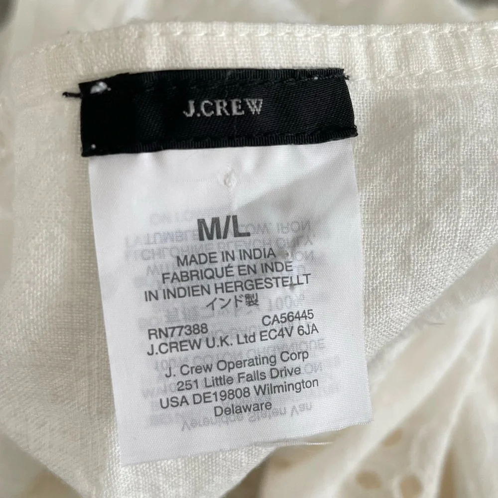 J.CREW (Spring 2020) Open beach poncho in eyelet size M/L